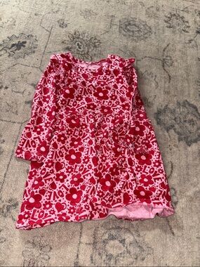 wonder nation Pink and Red Floral Heart Long Sleeve Dress